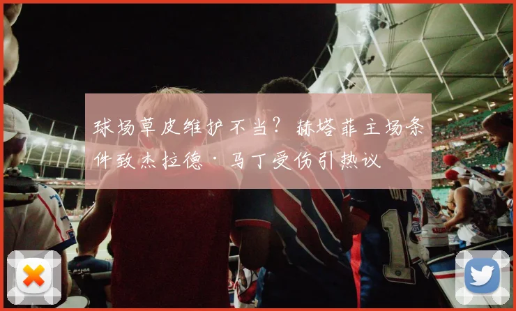 球场草皮维护不当？赫塔菲主场条件致杰拉德·马丁受伤引热议